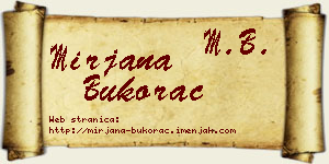 Mirjana Bukorac vizit kartica